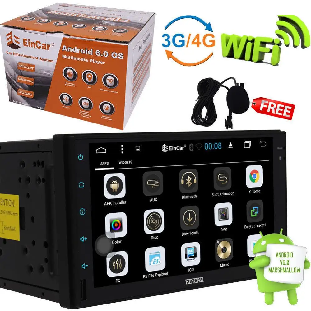 Andriod 6.0 двойной 2Din 7 &quotHD dvd стерео GPS Радио Wi Fi 3G блок cam стайлинга автомобилей