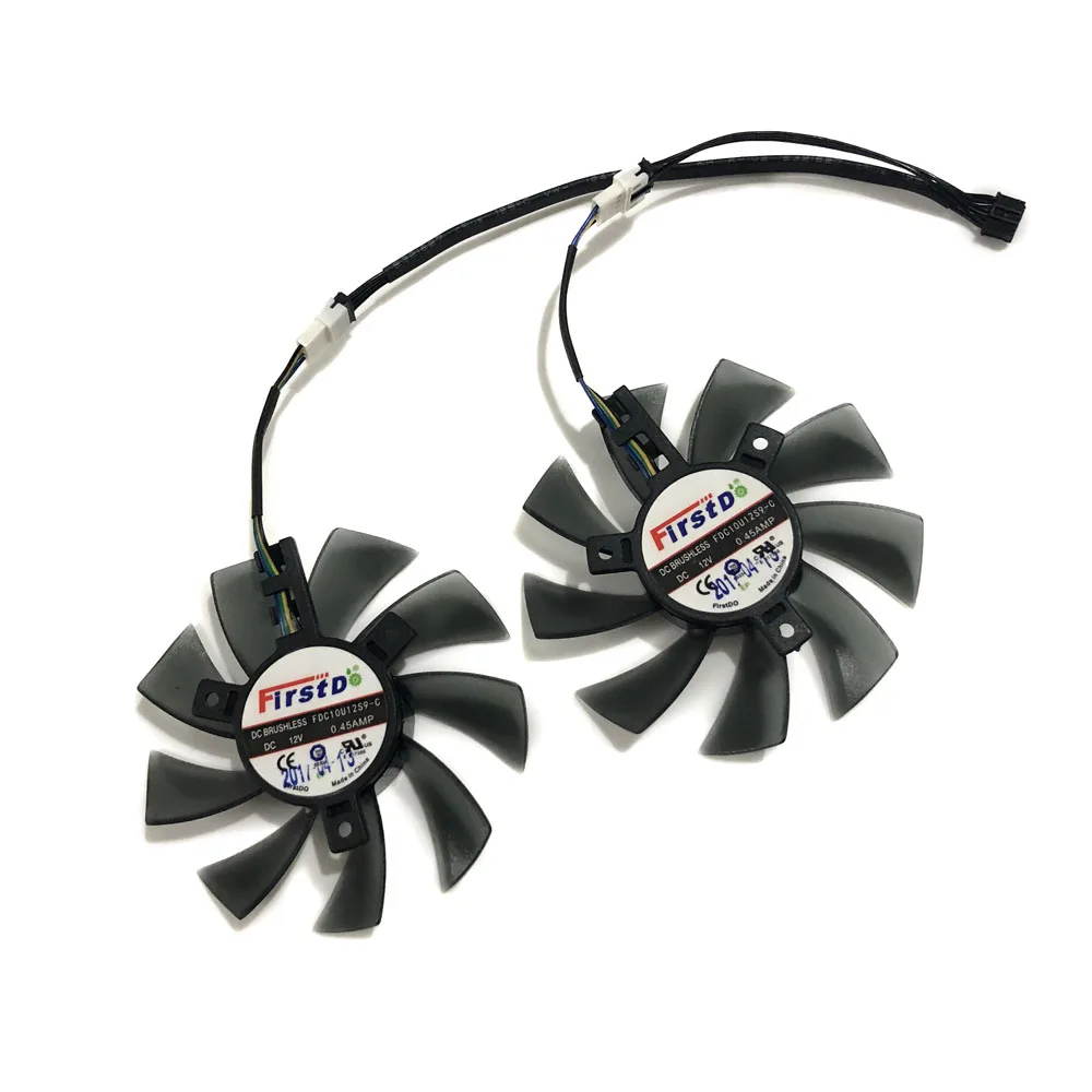 2Pcs/set Computer Video Card Cooler Fan Replace For HIS 7950 IceQ X2