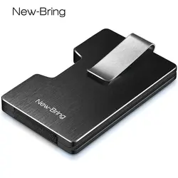 NewBring кредитные держатель для карт металл с RFID Противоугонный кошелек интеграция дизайн женский и мужской кошелек модный