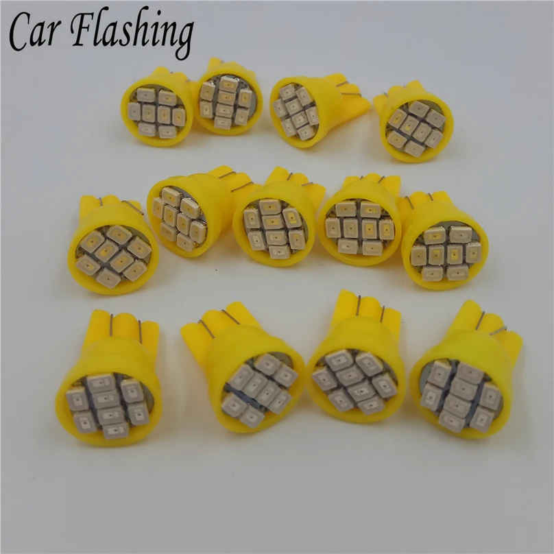 

Car Flashing 50Pcs Promotion Led T10 8 smd 1206 8leds 8SMD Car signal LED Light 194 168 192 W5W 3020 12v Auto Wedge Lighting DC