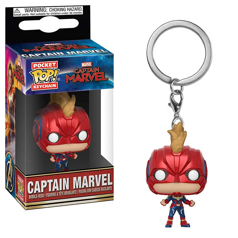 Светло-зеленый FUNKO POP Стэн ли Натан Леви Капитан Marvel ночной король призрак это Pennywise Карманный Брелок фигурка игрушки для детей - Цвет: Светло-зеленый
