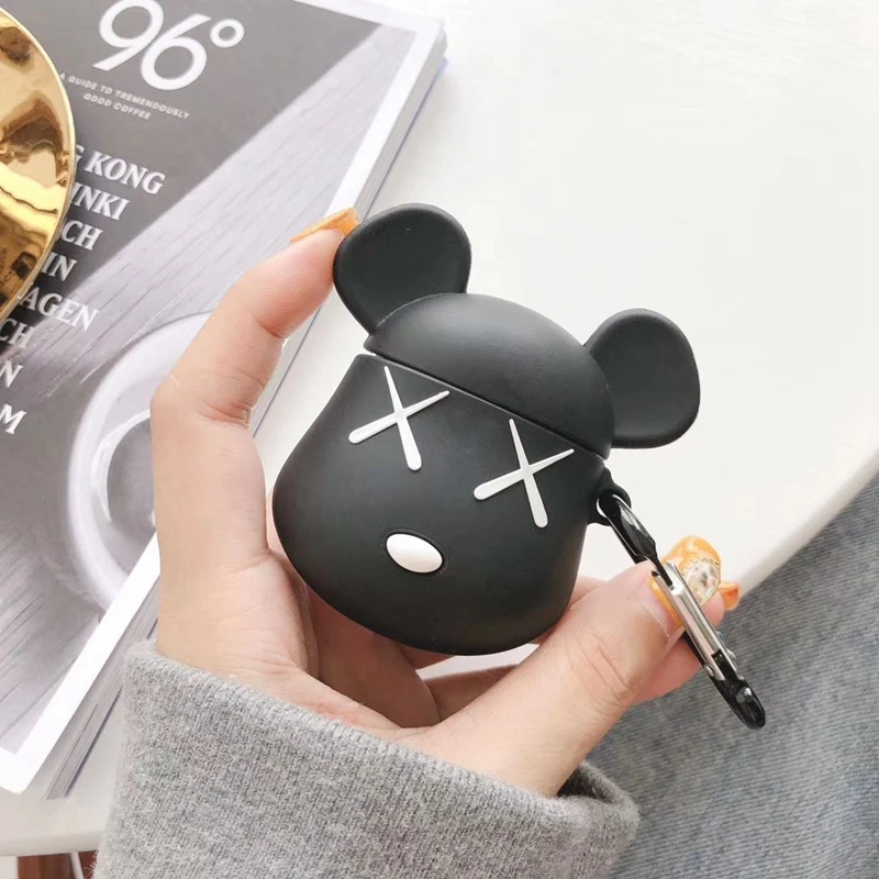 Cartoon Bear Earphone Case for Airpods 1 Cover Protective Earbuds Skin for Airpods 2 Cases Cute Pattern Carrying Bag for Airpods