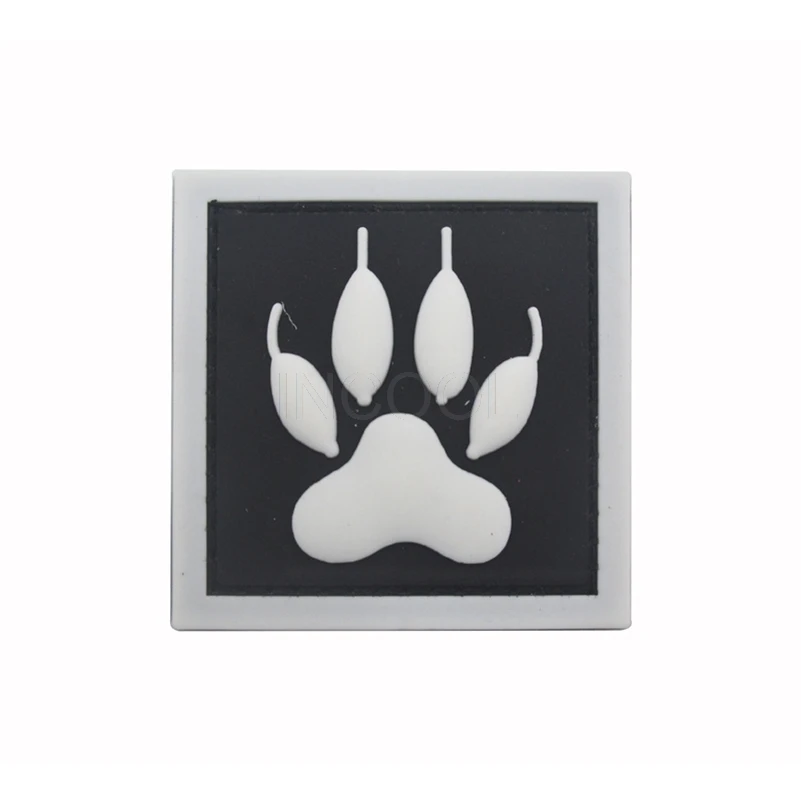 

3D PVC K9 Patch Dog Paw Animal Military Morale Patch Tactical Emblem Badges Hook Rubber Patches For Jackets Clothing Backpack