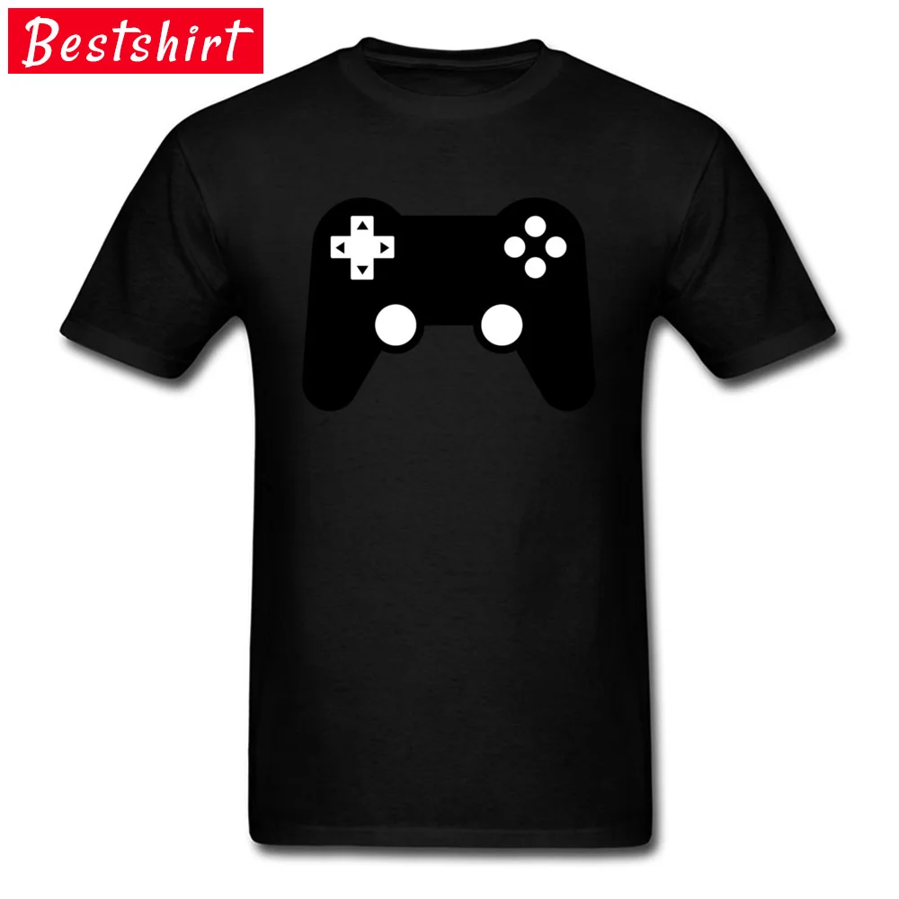 Game Controller Round Neck T-Shirt ostern Day Tees Short Sleeve Newest 100% Cotton Fabric Design Top T-shirts Casual Male Game Controller  black
