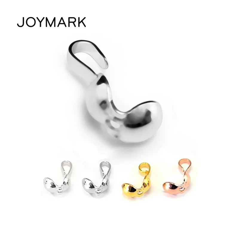 

JOYMARK 925 Sterling Silver Charlotte Crimps Beads Covers Tip End Beads Caps Jewelry Findings Accessories 50pcs/lot SCPB302