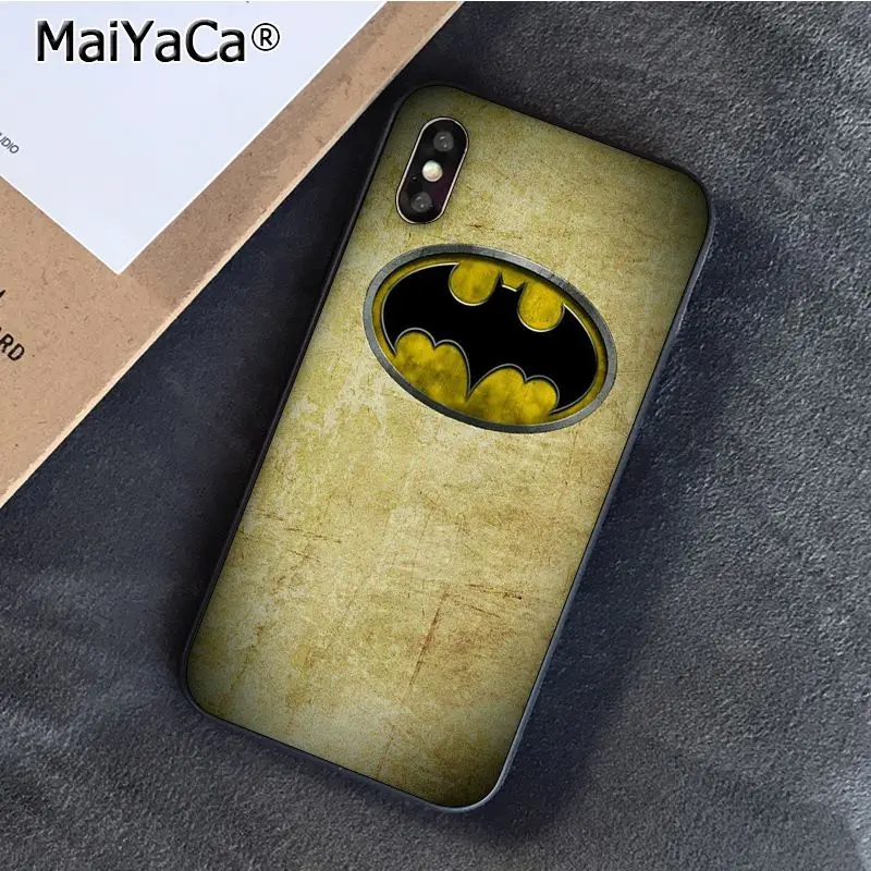 MaiYaCa супергерой Бэтмен логотип новинка чехол для телефона Fundas для iphone 11 Pro Max 8 7 6 6S Plus X XS MAX 5 5S SE XR