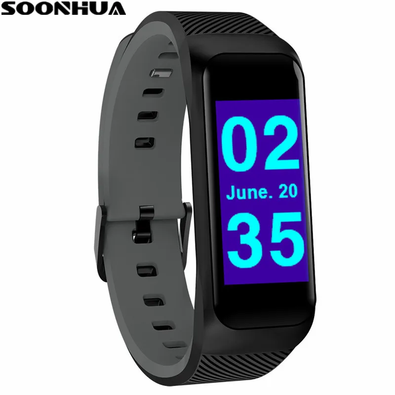 

SOONHUA Bluetooth Smart Band Sleep Monitor Blood Pressure Bracelet Heart Rate Monitor Fitness Sport Bracelet For Android IOS