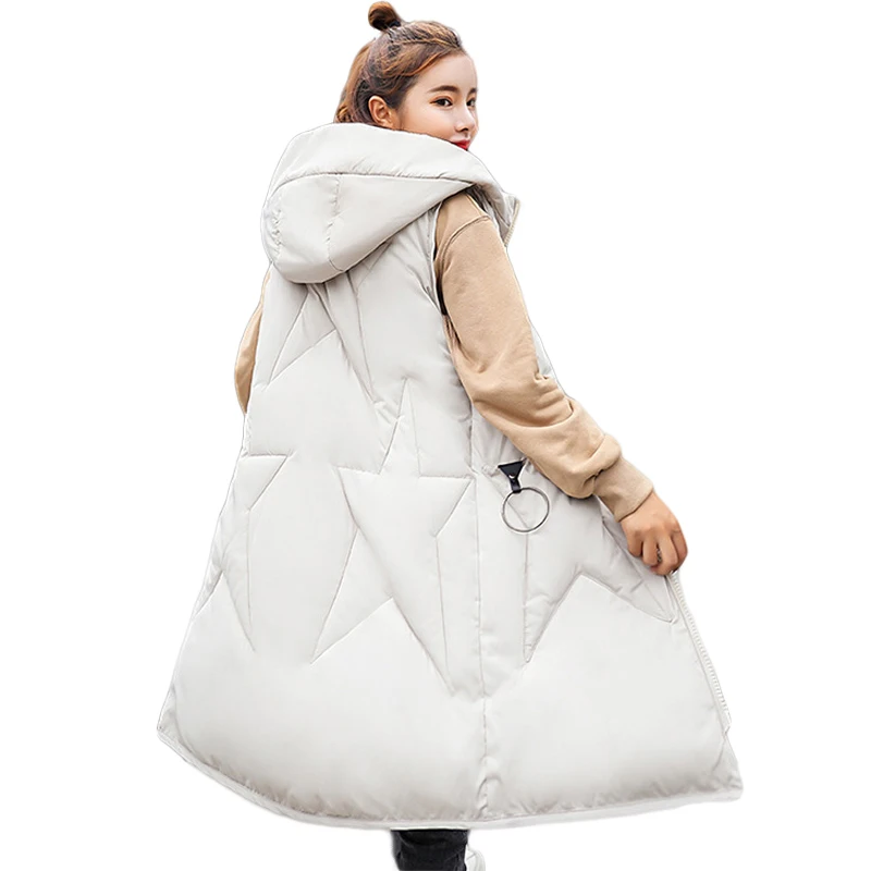 New Autumn Winter Women Vest With Star Sewing Detail Ladies Bodywarmer Women Waistcoat Female Sleeveless Jackets Girls Vest D244