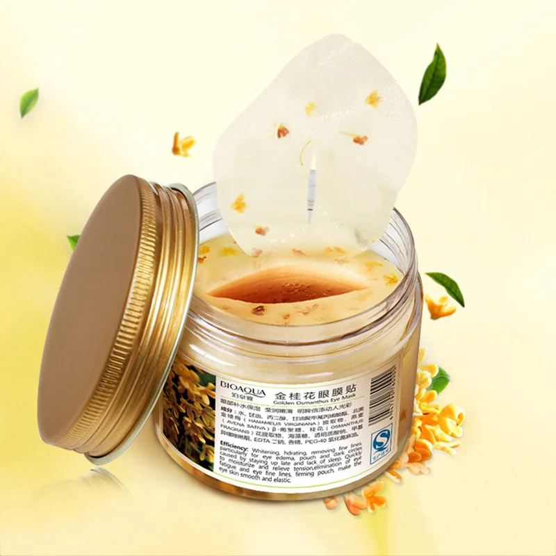 BIOAQUA Gold Osmanthus Eye Mask Eye Patches Remove Dark Circles Eye Bag Collagen Gel Protein Sleep Patche Eye Care