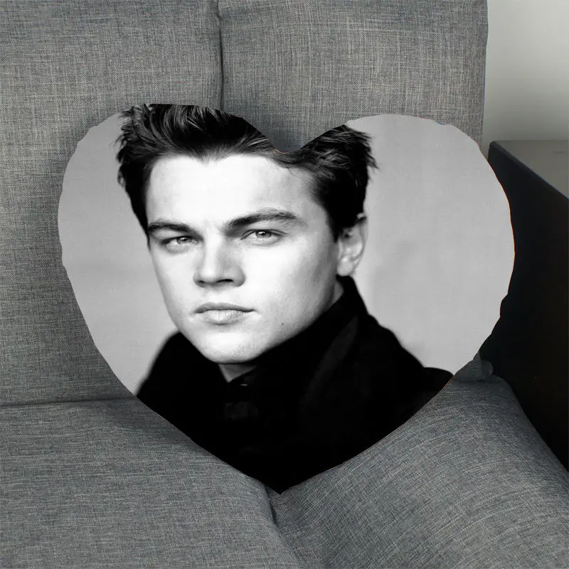 Наволочка Leonardo DiCaprio в форме сердца, атласная тканевая подушка, чехол для дома, спальни, свадебное украшение, наволочки - Color: 15