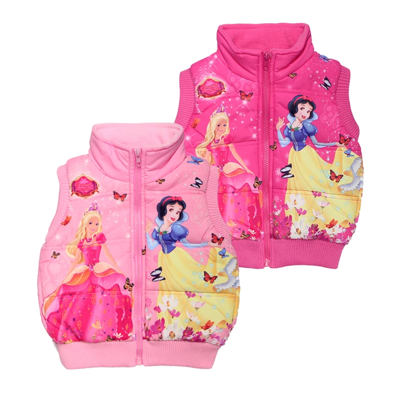 

Winter Girls Vest Thick Cotton Vest For Girls Baby Girls Waistcoat For Kids Cartoon Outerwear Children Baby Girls Clothing
