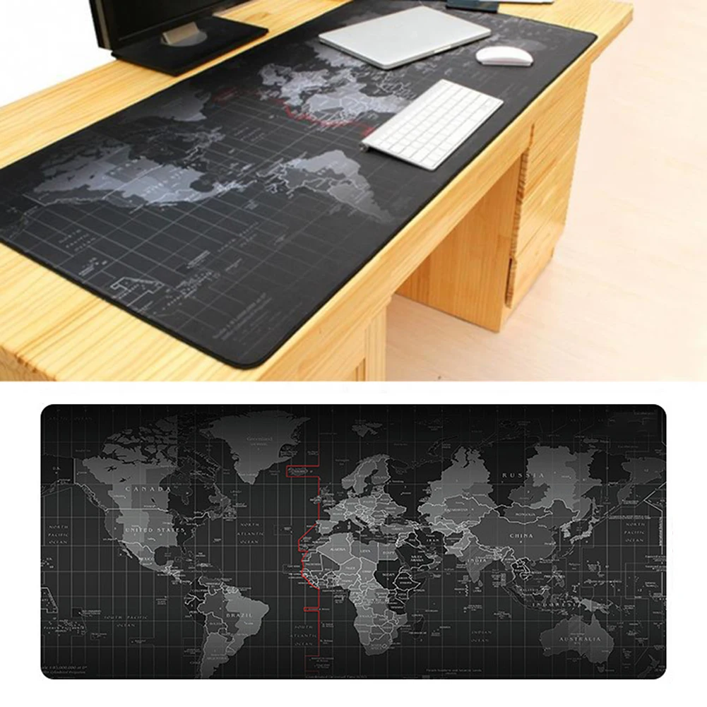 

2mm Thickness 70/80/90cm Extra Large World Map Mouse Pad Gaming Mousepad Anti-slip Mouse Mats