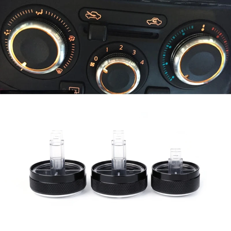 

3 Pcs Air Condition Knob Car A/C Heater Control Switch For Nissan Tiida NV200 Livina Geniss