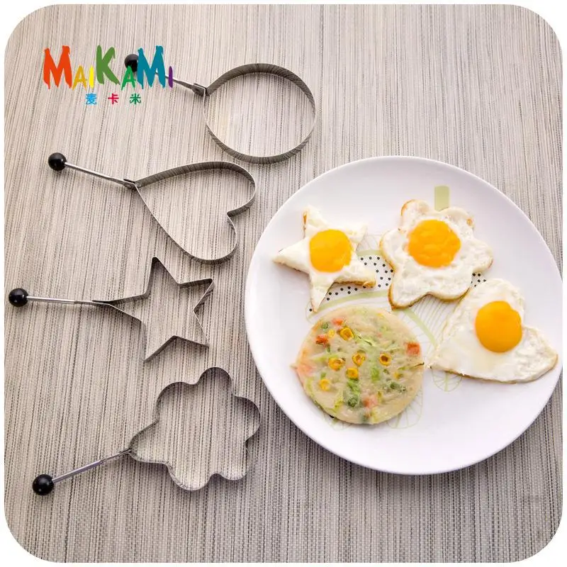 

New Creative Stainless Steel Circular Shaped Fried Egg Pancake Breakfast Omelet Pan Kitchen Cooking Omelette Model