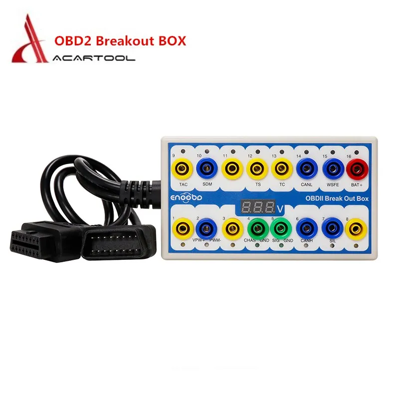 

OBD Signal Transfer OBDII Breakout Box Car Protocol Detector Car Diagnostic Tool OBD2 Pin Out/ Break Out Box Auto Accessories