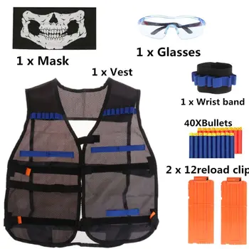 

Children Toy Gun Glasses White Mask Kit Shuttle Bullet Clip For Nerf Mega Water Gun Accessories Outdoor Fun