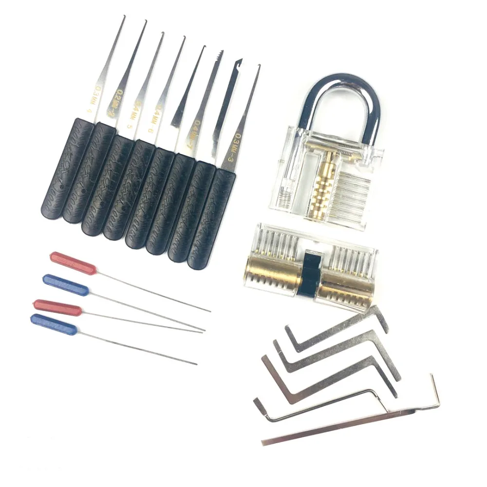 Free Shipping Locksmith Multifunctional Set,Transparent Training Lock