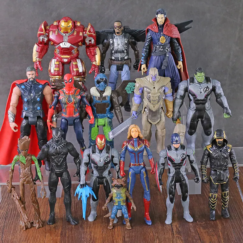 Мстители эндгейм Железный человек Капитан Америка Марвел танос Халк, Человек-паук Доктор Стрэндж Тор Черная пантера Фигурки игрушки набор