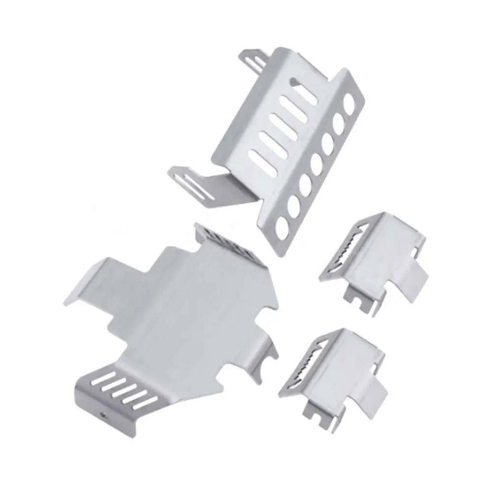 

Ca4369 4Pcs Front & Rear Axle Protective Guard Skid Plate Bumper Chassis Guard For Traxxas Trx-4 1/10 Rc Crawler