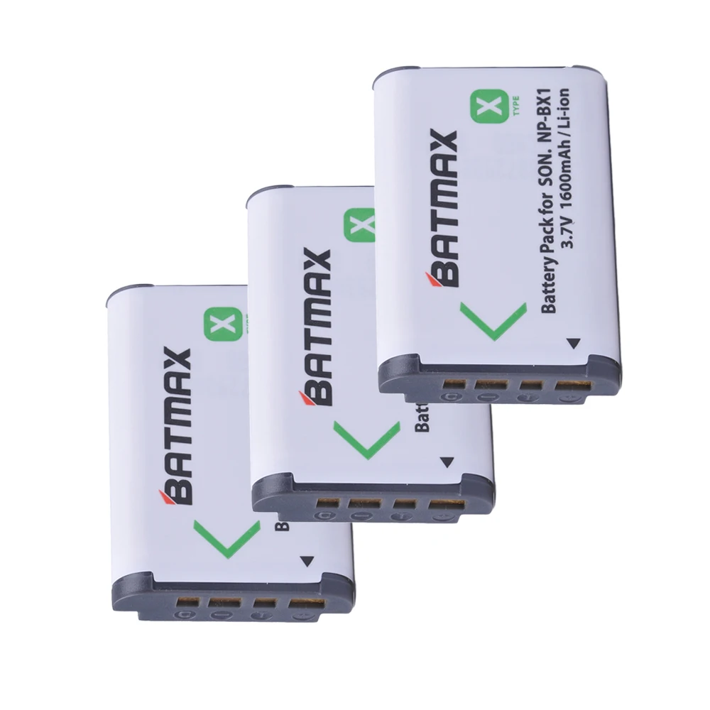 Billige 3X NP BX1 Bateria NP BX1 Batterie + 3 Slots LED Ladegerät für Sony DSC RX1 RX100 AS100V M3 M2 HX300 HX400 HX50 HX60 GWP88 AS15 WX350