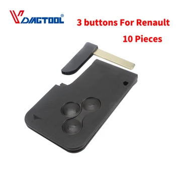 

Vdiagtool 10x 3 Buttons new Replacement Remote Car Key shell Car fob Case Cover for Renault Clio Megane Grand Scenic
