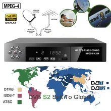 Digital HD DVB-T2 dvb-S2 Combo Terrestrial Satellite TV Receiver H.264 MPEG-2/4 TV Tuner dvb-t2 dvb-s2 Decoder Support Bisskey