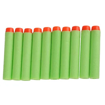 

New 100pcs 7.2cm Refill Darts for Nerf N-strike Series Blasters Kid Toy Gun-green