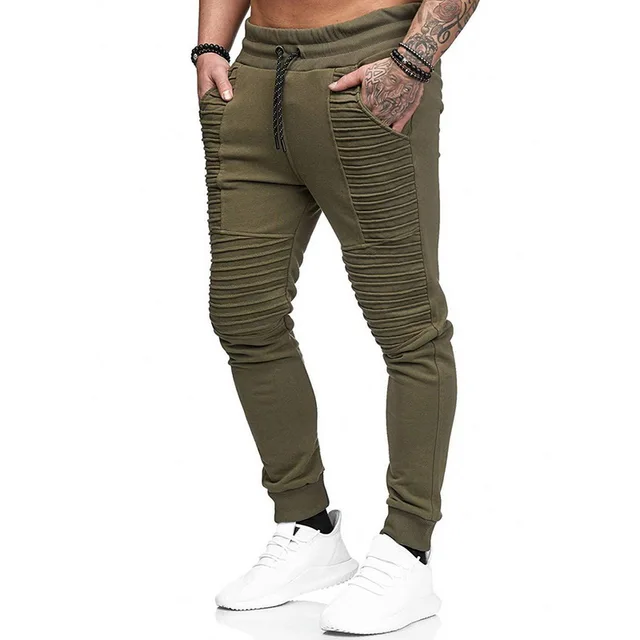 Laamei Hip Hop Men’s Trousers Male Striped Design Jogger Pants Casual Trousersmen Drawstring Pants Spring And Autumn