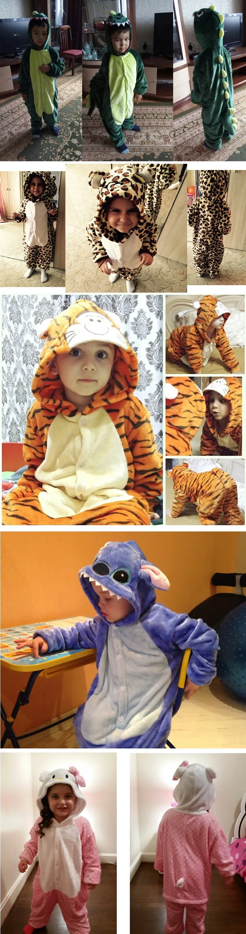 Милые унисекс Детские пижамы Sensibility зерна леопарда медведь осень и зима фланель От 4 до 12 лет рукав реглан пижамные комплекты
