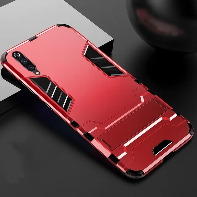 500 шт. чехол с подставкой для Xiao mi 9 SE 8 Lite 9T Pro A1 A2 F1 Max 3 x 2S Гибридный ТПУ + Жесткий ПК
