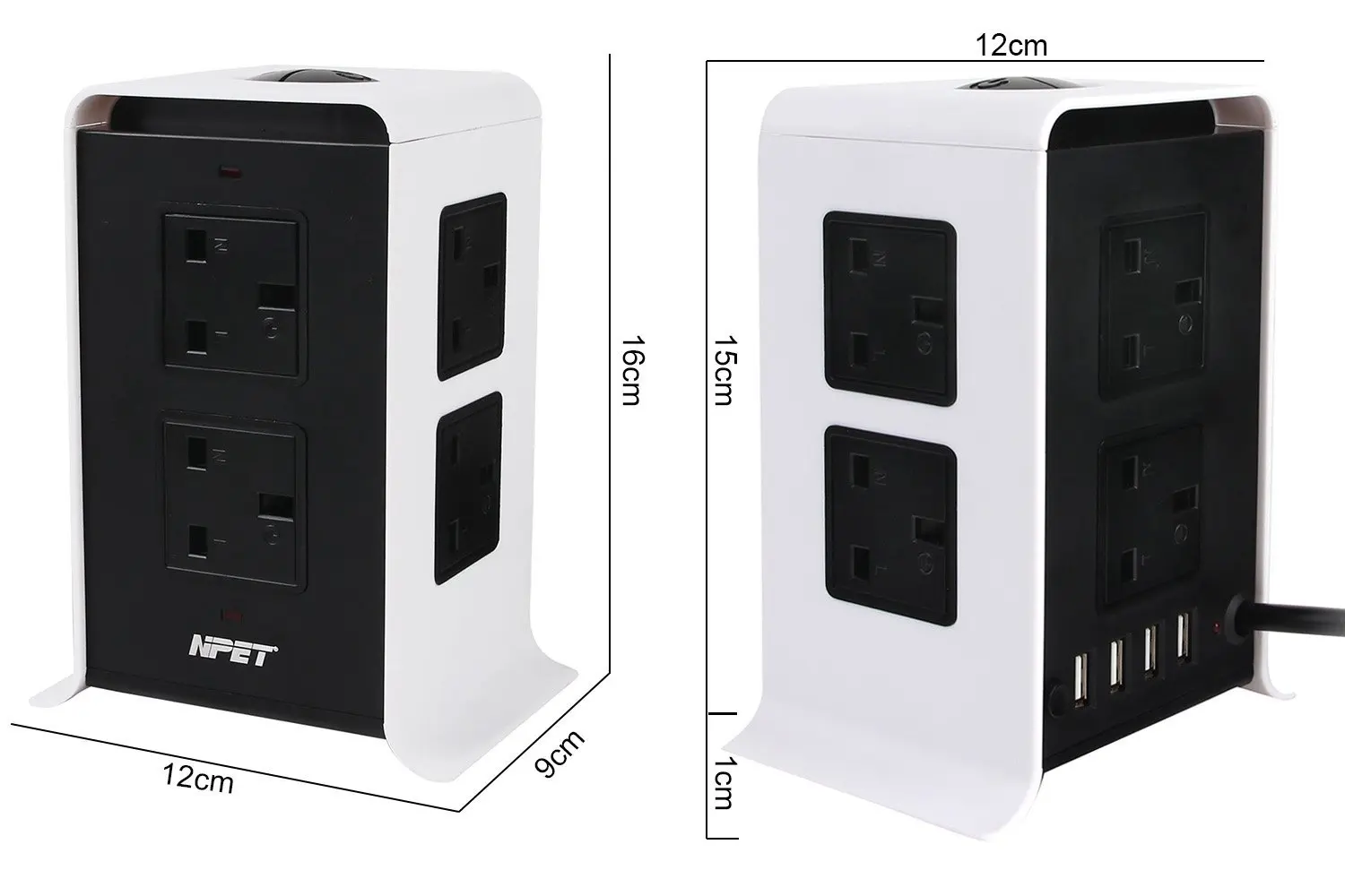 plug soquetes 4 usb 2m cabo extensão escritório em casa