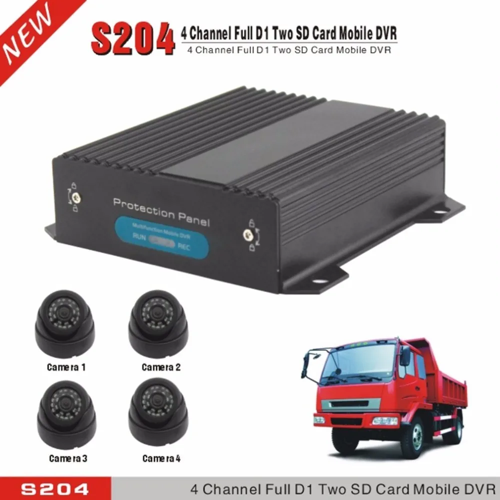 

LESHP S204 4CH Full D1 Dual Security Digital Card Mobile DVR With Wifi Function Support Delay Switch Off For Truck Bus Taxi