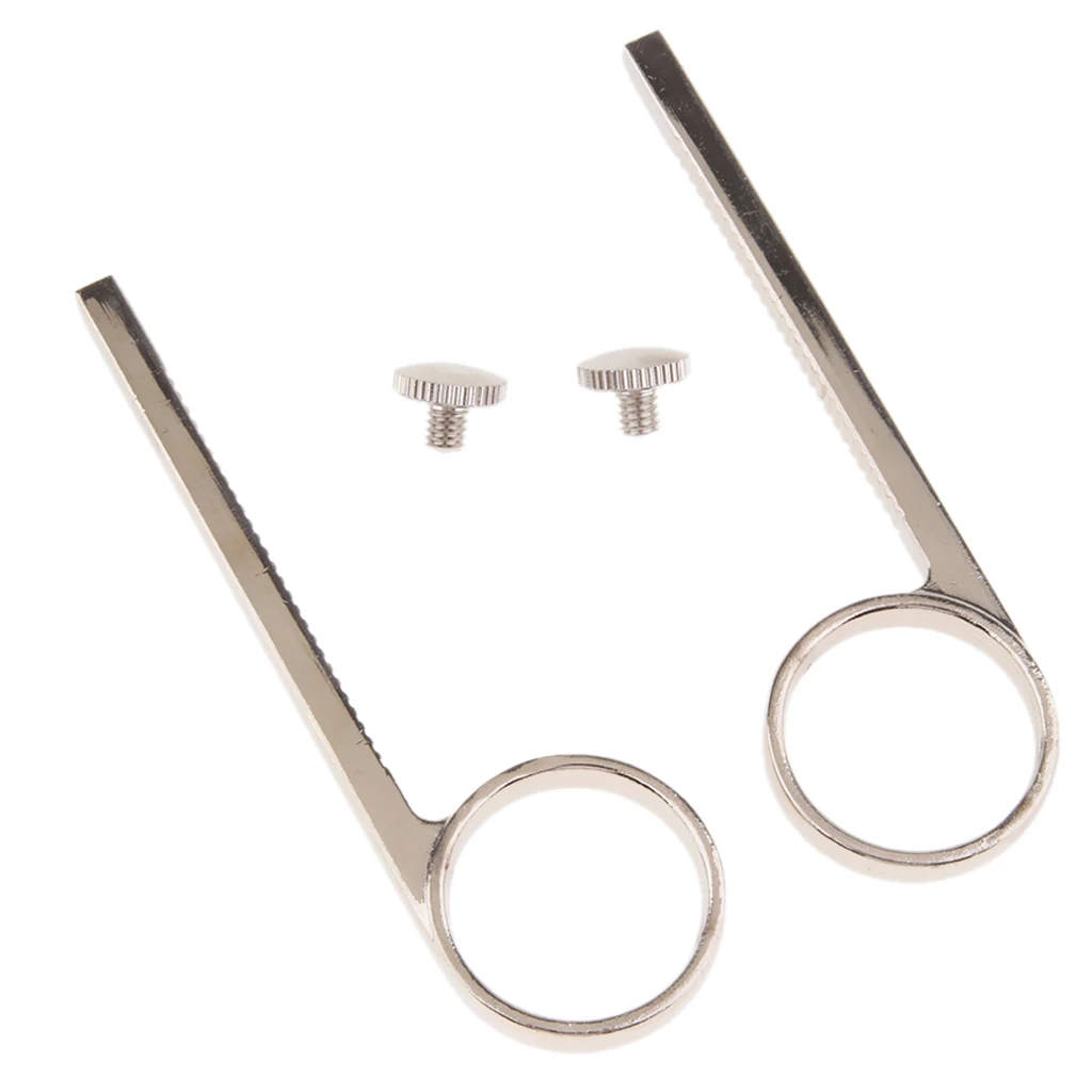 2 Pieces Trumpet Slide Finger Ring with Screws Trumpet Replacement Parts for Trumpet Players Lovers