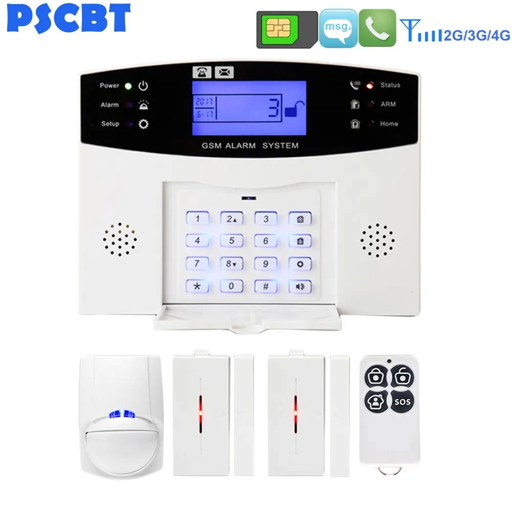

PSCBT Wireless Home GSM Security Alarm System DIY Kit APP Control With Auto Dial Motion Detector Sensor Burglar Alarm System
