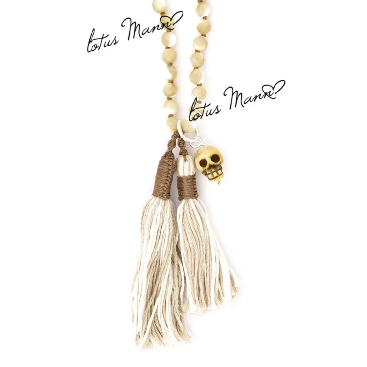 

Natural pearl shell long design big tassel necklace