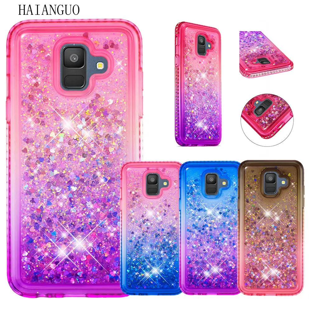 

Quicksand Gradient For Samsung Galaxy S8 S9 plus Note 9 A520 A6 plus 2018 Dynamic Liquid Case Cover For Samsung J3 J7 2018 Capa