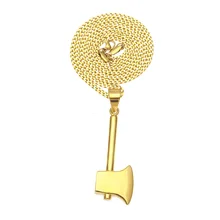 MCSAYS Hip Hop Jewelry Axe Pendant Cuban Chain Tool Necklace For Biker Men/Women Gift 3GM
