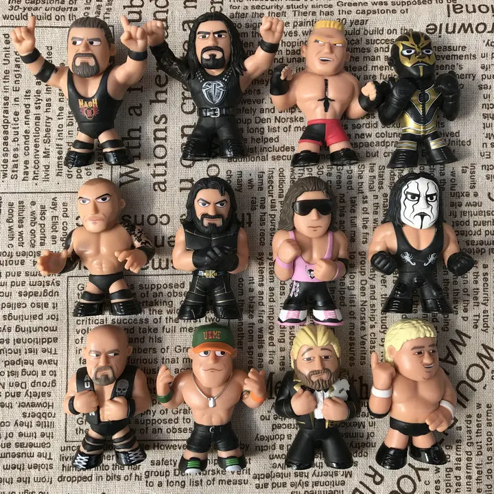 

Original Funko Mystery Minis: World Wrestling Federation Fighters Cena, STING Vinyl Figures Collectible Model Loose Toys