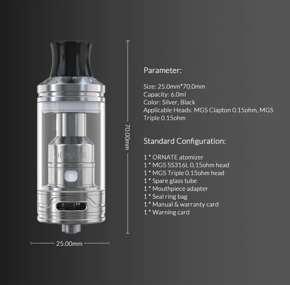 Joyetech Ornate Atomizer Triple Coil