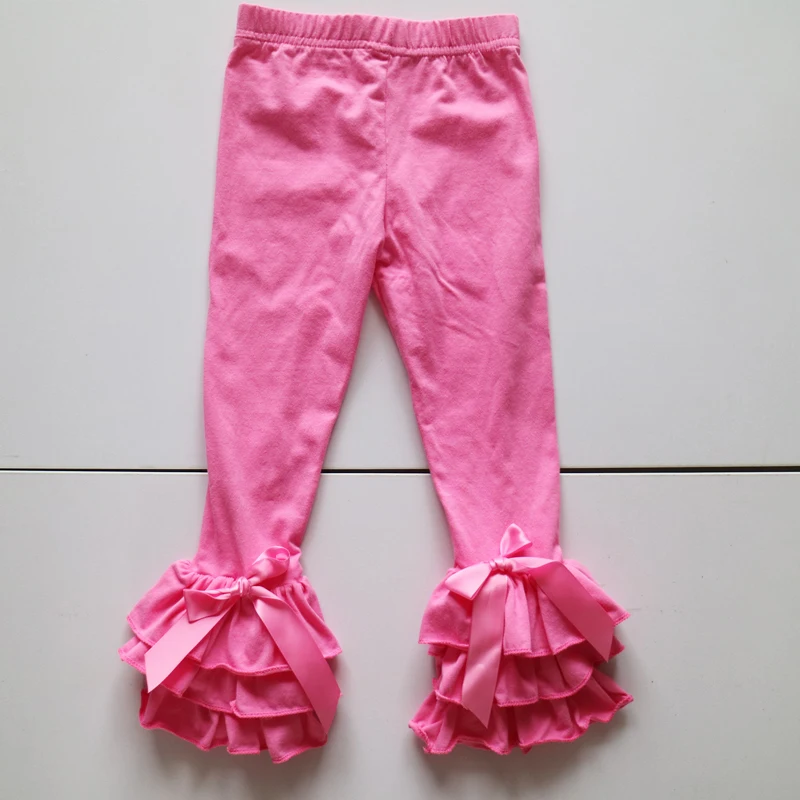 Ярко-розовые леггинсы натурального цвета, 95% хлопок+ 5% спандекс, модные штаны, высокое качество, новинка, трусики с оборками