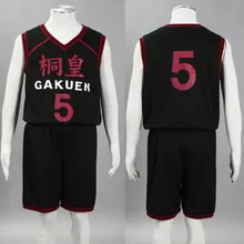 Kuroko no Basuke Basket Too Gakuen черный школьный баскетбольный костюм мужская униформа спортивная одежда № 5 Aomine Daiki Косплей Костюм