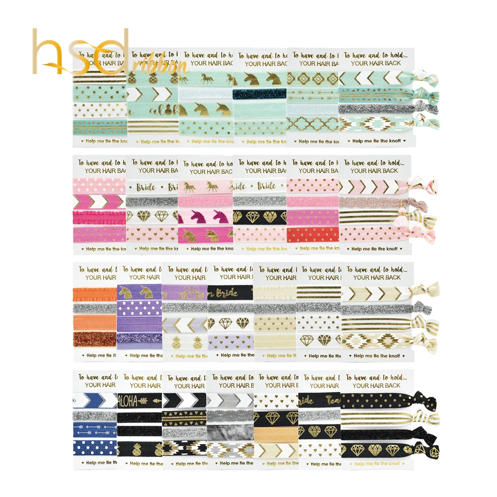 4pcs hair ties with watermark