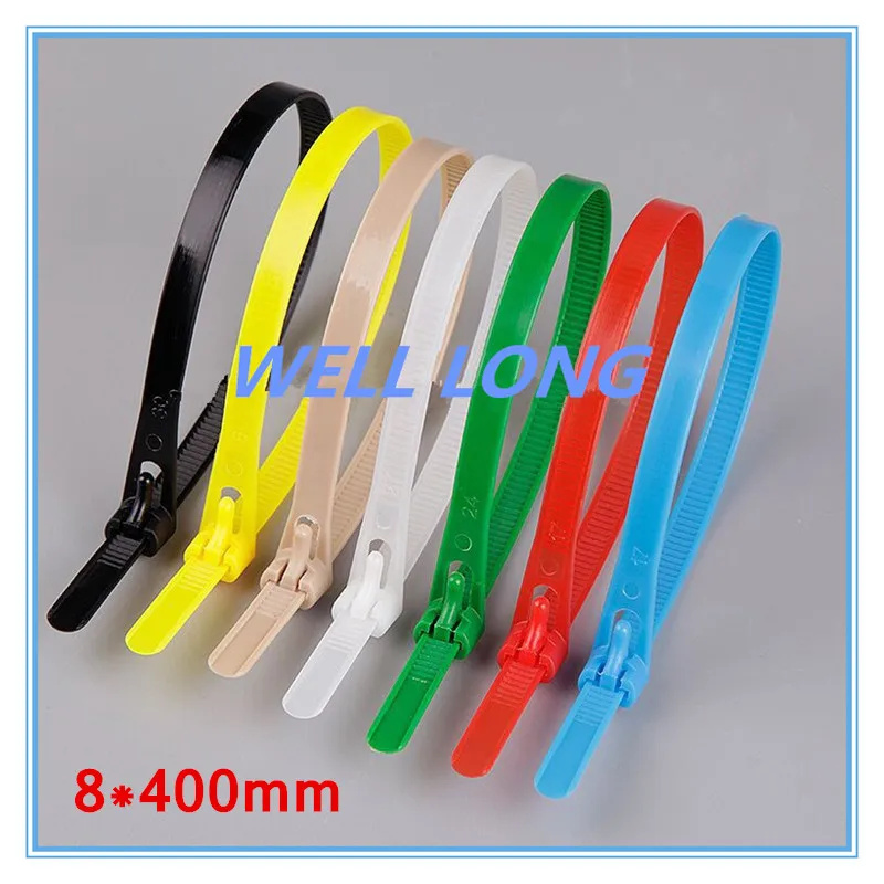 

500pcs/lot 8*400mm Color Nylon Cable Ties, Cable Ties,Cable Ties Reusable.