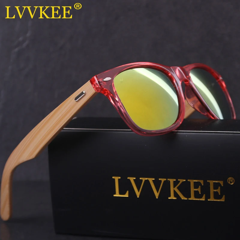 

LVVKEE Brand design 2017 Top quality wood men sunglasses handmade bamboo women wooden sun glasses Outdoors Sports UV400 sunglass