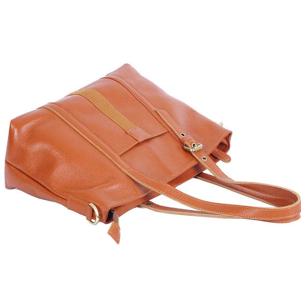 En Lady Cuir Voyage Étanche Sacs De Nouvelles Main Femmes Postier À Orange Mode 2018 Femelle Bandoulière Véritable Grande Capacité qPERt