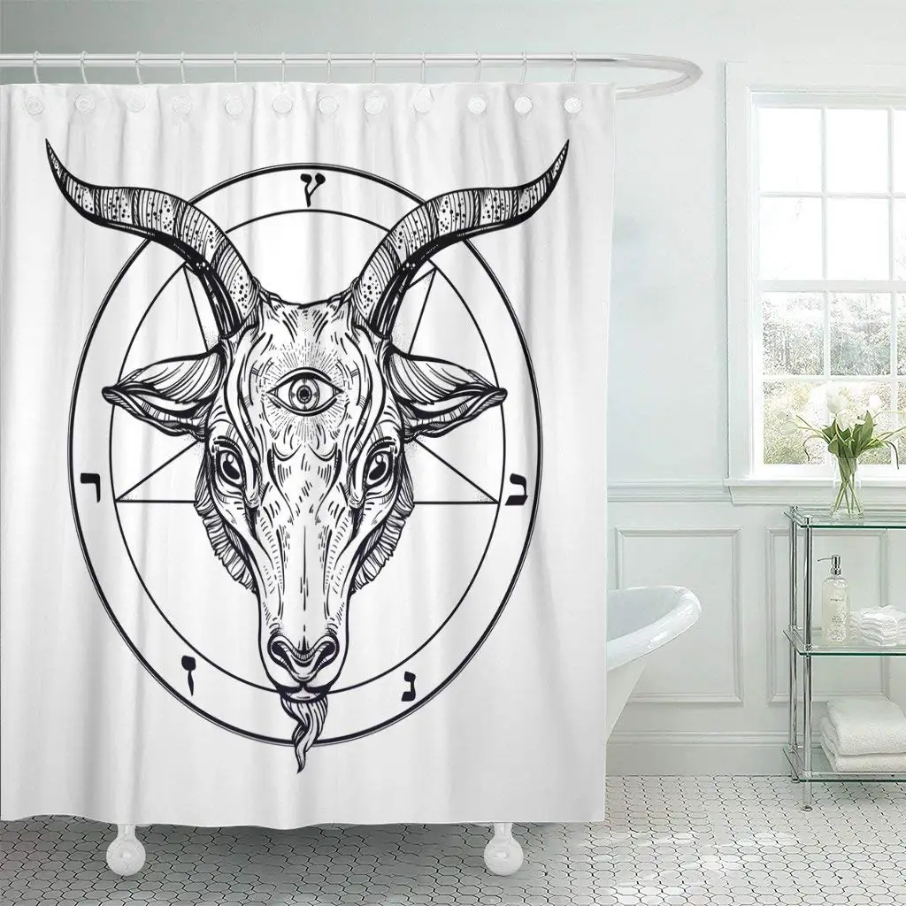 Пентаграмма демон Baphomet с изображением Сатанинского козла насадка для душа