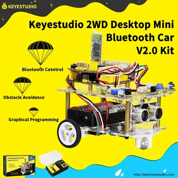 

NEW!Keyestudio 2WD Desktop Mini Bluetooth Robot Smart Car V2.0 Kit For Arduino Robot Starter STEM (NO Battery)
