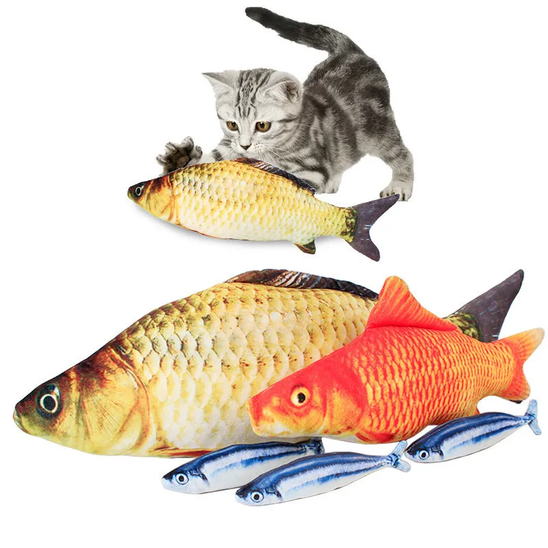 Cat Toy Fish Pet Simulation Favor Fish Pet Kitten Cushion Grass Cat
