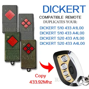 

DICKERT S10 433 A1L00 / S10 433 A4L00 //DICKERT S20 433 A1L00/A4L00 high quality copy 433.92mhz remote control for garage door