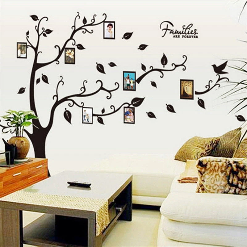 2018 New Removable Family Tree Wall Decal Sticker Large Vinyl Photo Picture Frame DIY